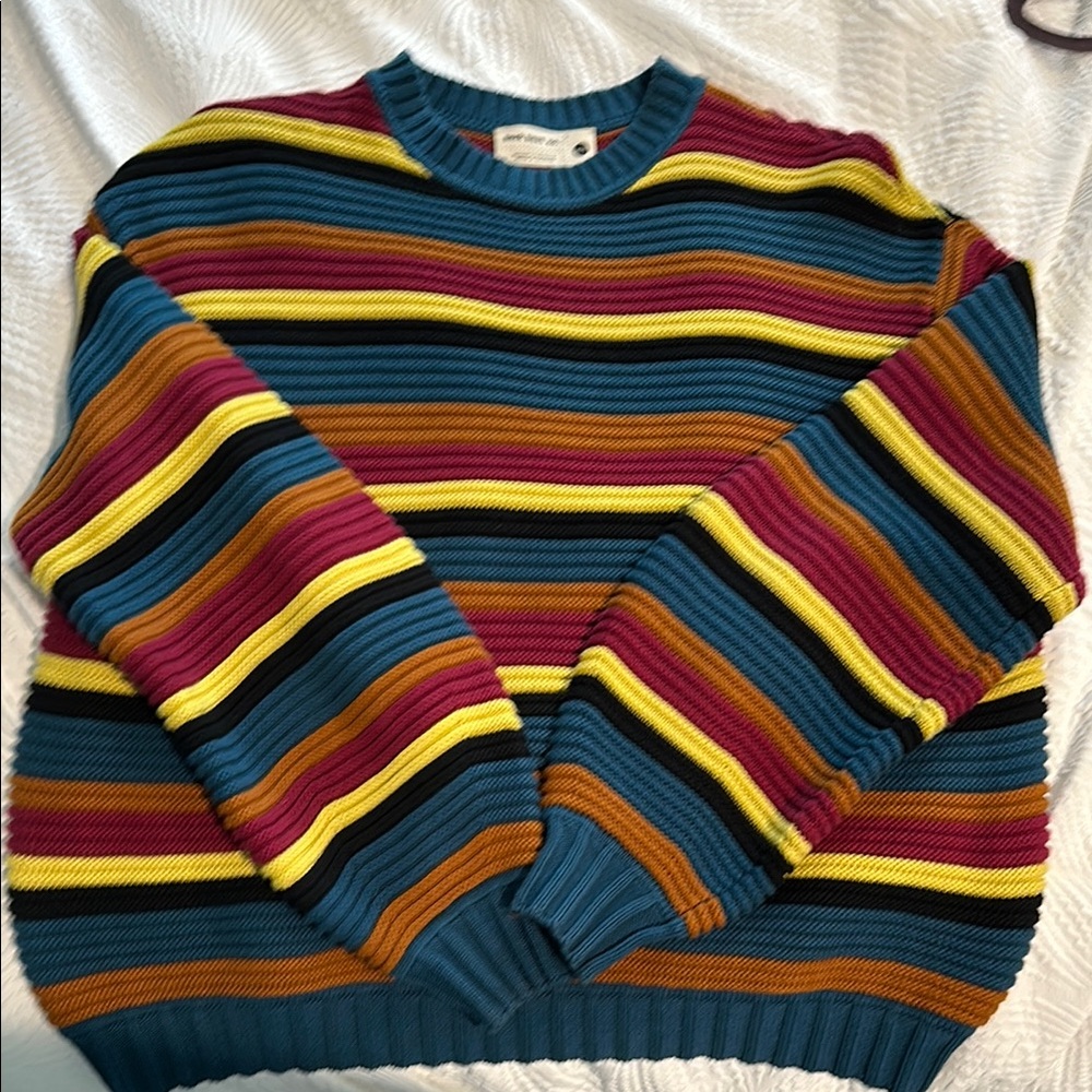 Colorful Striped Oversized Sweater for Women